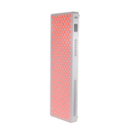 Rectangular device with red LED lights on a white background